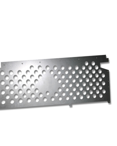 Sheet metal partition lower half tier Step/C-2400 holes